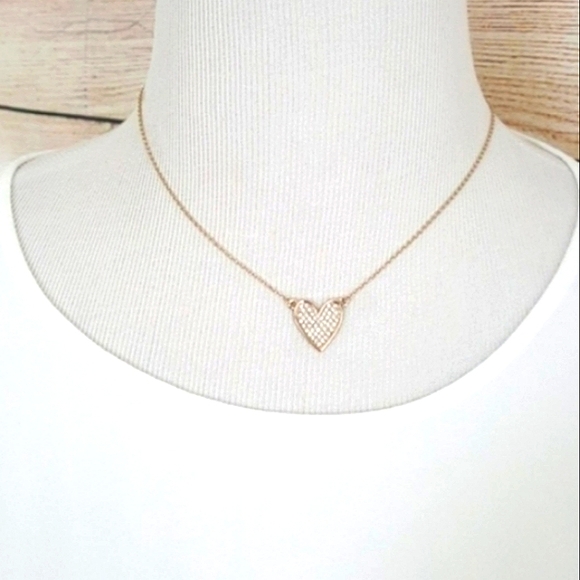 ❤️ Vince Camuto Gold-tone Pavé Heart Necklace NWT! - Picture 2 of 10